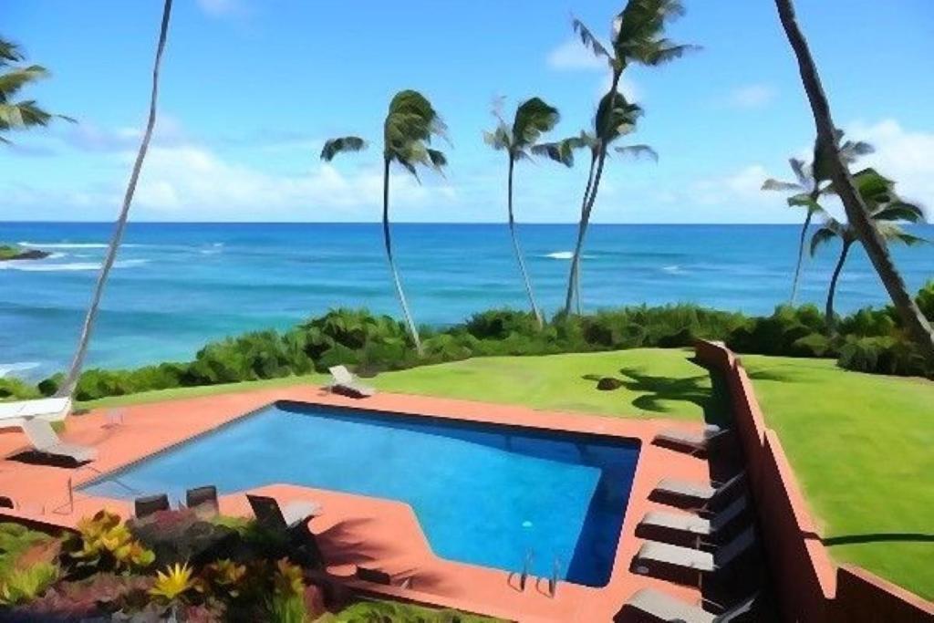 Luxury 2-Story Oceanfront Condo W/ Views & Pool Wailua  外观 照片